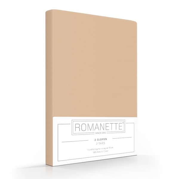 Set Romanette Kussenslopen Katoen Camel  60 x 70 cm
