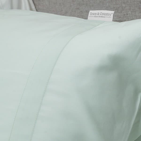 Town Country Kussensloop Boston Satijn Light Green - 60 x 70 cm