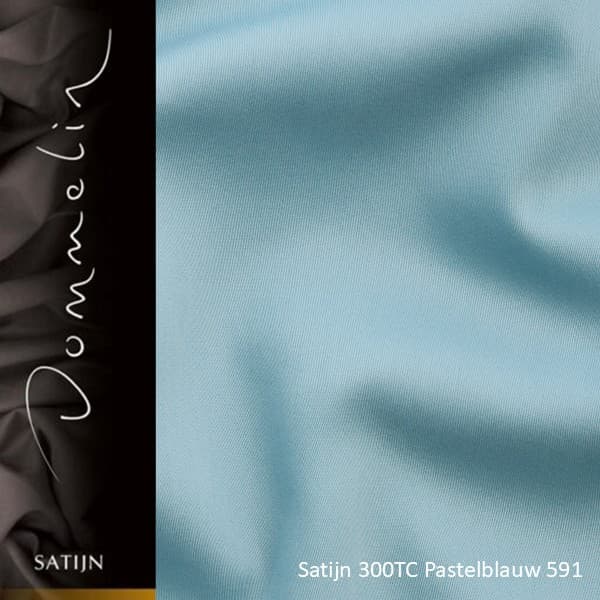 Set Dommelin Kussenslopen Satijn 300TC Pastelblauw